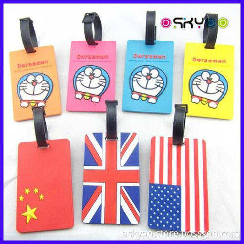 Customized 3D Design Soft PVC Luggage Tag